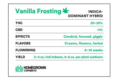 Vanilla Frosting Strain Information