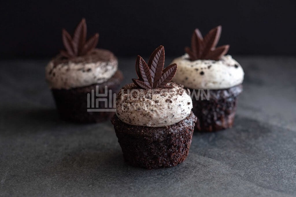 Cannabis infused chocolate cupcakes