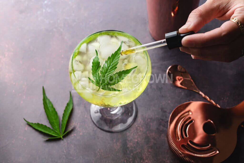 Tequila cocktail with infused cannabis